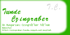 tunde czingraber business card